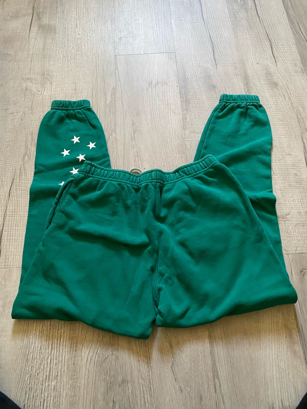 Darc Sport Green Track Joggers with White Wolf Graphic - Picture 4 of 5